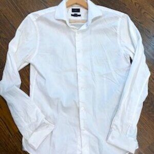 Clearout-Like New Banana Republic  Heritage white dress shirt  sz M